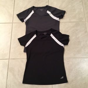 BCG Bundle of 2 Gray and Black Work Out Tops